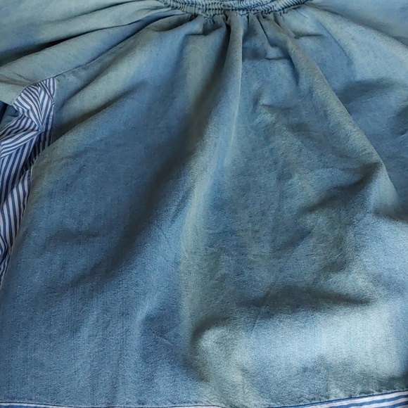 Free People Keegan High Low Denim Cotton Patchwork/Tunic Dress Size Small - Picture 5 of 13